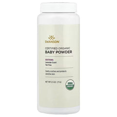 Swanson Vitamins, Certified Organic Baby Powder, Lavender, 2.5 oz (71 g)