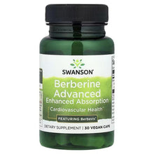 Berberine supplement bottle with black cap, Swanson Berberine Advanced label