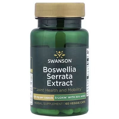 Swanson Vitamins, Boswellia Serrata Extract, 125 mg, 60 Veg Caps