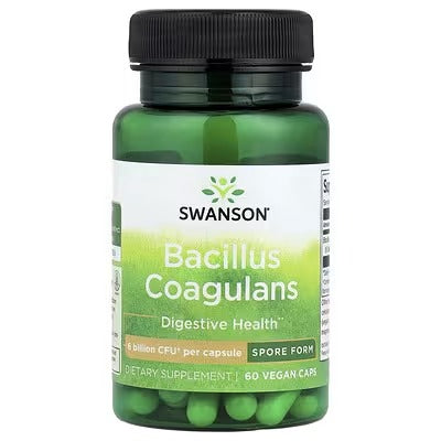 Swanson Vitamins, Bacillus Coagulans, 6 Billion CFU, 60 Vegan Caps
