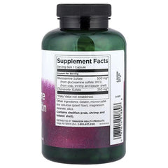 Swanson Glucosamine & Chondroitin bottle, back Supplement Facts label, 1 capsule