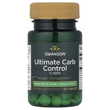 Swanson Ultimate Carb Control supplement bottle with green tablets, front label