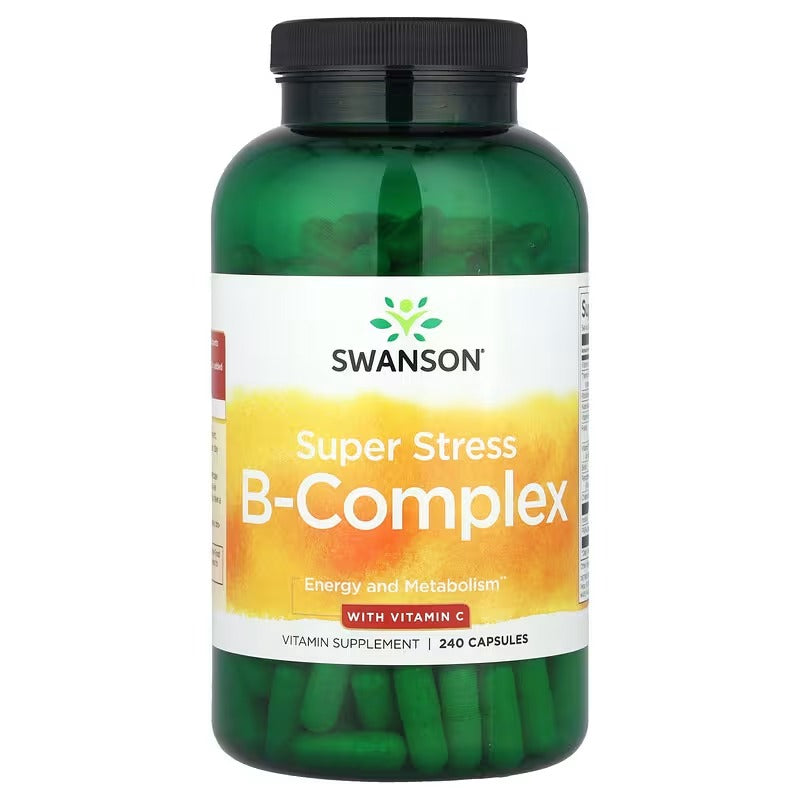 Swanson Vitamins, Super Stress B-Complex with Vitamin C, 240 Capsules