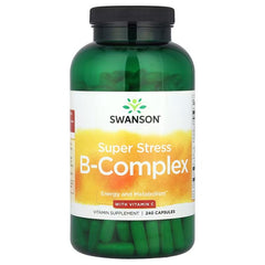 Swanson Vitamins, Super Stress B-Complex with Vitamin C, 240 Capsules