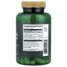 Swanson supplement facts bottle back label, green capsules inside