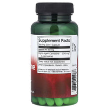 Swanson L-Carnosine 500 mg bottle back label with Supplement Facts panel and barcode