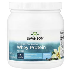 Swanson Vitamins, Certified rBGH-Free, Grass-Fed Whey Protein Powder, Vanilla, 14.8 oz (420 g)