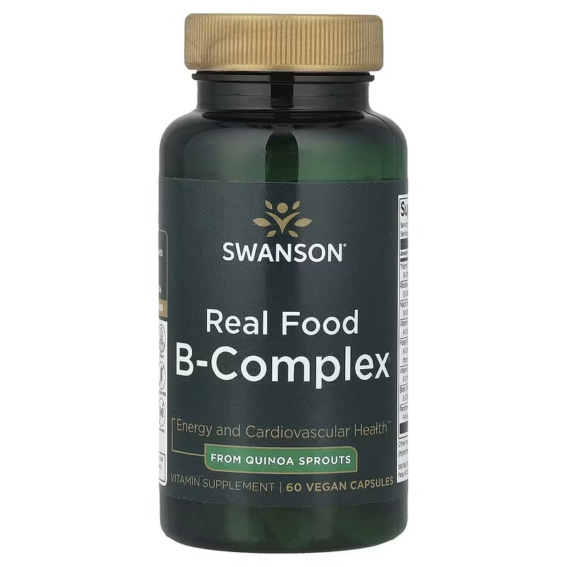 Swanson Vitamins, Real Food B-Complex, 60 Vegan Capsules