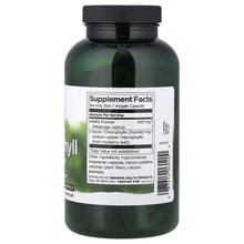 Swanson Chlorophyll supplement bottle back label with facts panel and barcode