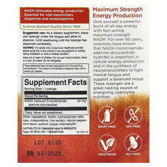 Swanson Vitamins, NADH, Peppermint Lozenges