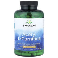 Swanson Vitamins, Acetyl L-Carnitine, 500 mg, 240 Veggie Capsules