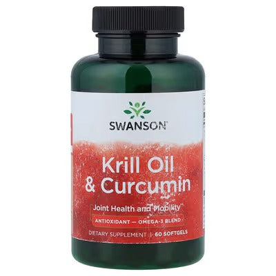 Swanson Vitamins, Krill Oil & Curcumin, 60 Softgels
