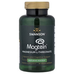Swanson Vitamins, Magnesium L-Threonate Featuring Magtein®, 90 Vegan Capsules