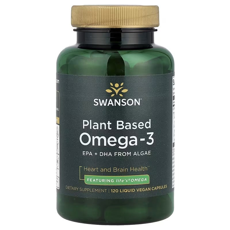 Swanson Vitamins, Plant-Based Omega-3, 120 Liquid Vegan Capsules