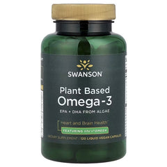 Swanson Vitamins, Plant-Based Omega-3, 120 Liquid Vegan Capsules