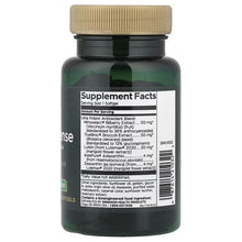 Swanson Vision Defense softgel bottle, Supplement Facts label on back