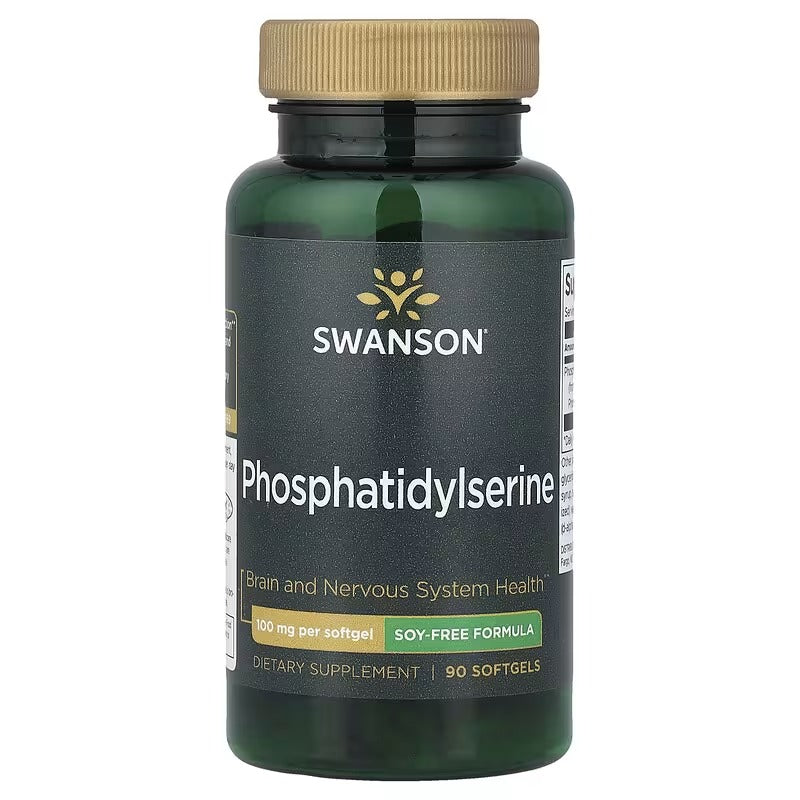 Swanson Vitamins, Phosphatidylserine, Soy-Free Formula, 100 mg, 90 Softgels