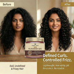 Organic Netra Pure Flaxseed Gel with Vitamin E for Hair & Skin, 200g