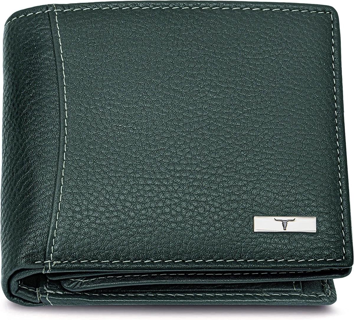 URBAN FOREST Oliver Green Leather Wallet for Men, 6 Card Slots