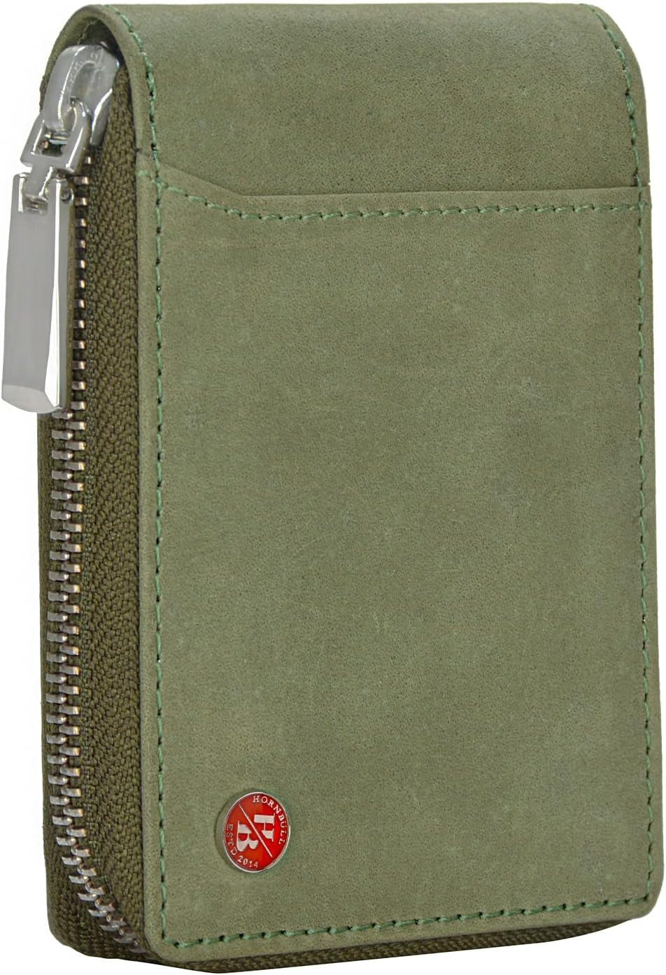HORNBULL Steve Green RFID Blocking Leather Wallet for Men | Vertical Credit & Debit Card Holder