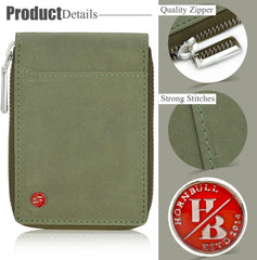 HORNBULL Steve Green RFID Blocking Leather Wallet for Men