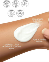 Silk Touch pore blurring primer dollop on skin with finger applicator