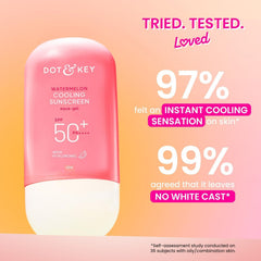 Dot & Key Watermelon Hyaluronic Cooling Sunscreen SPF 50 PA+++ – 50g | UV & Blue Light Protection