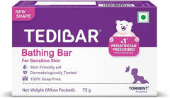 Tedibar Moisturising Baby Bathing Bar 75g – Soap-Free, Pack of 1