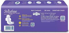Stayfree Dry Max All Night XXL Sanitary Pads for Women with Wings, 28 Pads