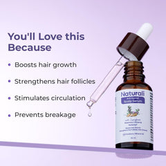 Naturali Anti-Hairfall Scalp Serum with Rosemary, Ginseng & Redensyl – Hair Strengthening & Scalp Care Serum, Paraben-Free, 30 ml