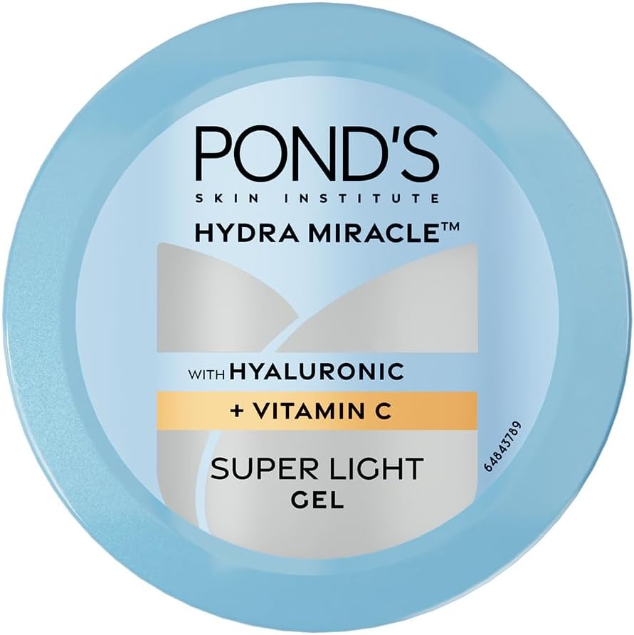POND'S Hydra Miracle Super Light Gel with Hyaluronic Acid & Vitamin C – Lightweight Hydrating Face Moisturizer, 100 g