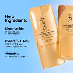 Foxtale SPF 50 PA++++ Tinted Sunscreen – 05 Mocha, In-Vivo Tested UVA/UVB Protection, Niacinamide & Vitamin E, Matte Finish, Non-Greasy, Pore-Blurring, For All Skin Types, 50 ml