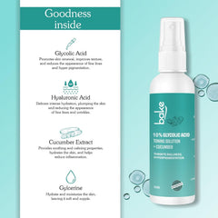 BAKE 10% Glycolic Acid Toner with Hyaluronic Acid, 100ml