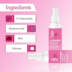 BAKE 5% Niacinamide Toner for Acne-Prone & Oily Skin – Alcohol-Free Face Toner for Acne Marks, Oil Control & Enlarged Pores – Glowing Skin – For Women & Men – Transparent, 100 ml