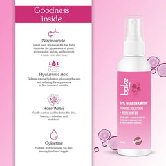 BAKE 5% Niacinamide Toner for Acne-Prone & Oily Skin – Alcohol-Free Face Toner for Acne Marks, Oil Control & Enlarged Pores – Glowing Skin – For Women & Men – Transparent, 100 ml