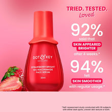 Pink DOT & KEY strawberry bright 10% niacinamide face serum bottle, 30 ml