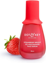 Red DOT & KEY strawberry bright 10% niacinamide face serum bottle with strawberry, 30 ml