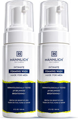 Mannlich Intimate Wash for Men – pH Balanced & Dermatologically Tested – With Tea Tree Oil, Neem & Eucalyptus Oil, 1% Salicylic Acid – Helps Control Odour & Itchiness – 150 ml (Pack of 2)