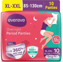 EverEve overnight period panties, disposable pink, XL–XXL (85–130 cm), 10-pack