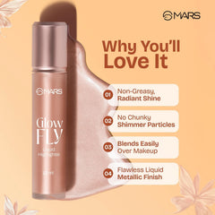 MARS Glow Fly Liquid Highlighter 10ml – 01 Winged Rose