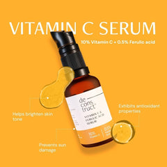 Deconstruct Sun Protect Duo – 10% Vitamin C Face Serum 30 ml + Gel Sunscreen 50 g, Pack of 2