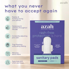 AZAH Sanitary Pads for Women 240mm Regular, Heavy Flow, Pack of 40