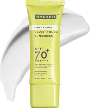 Hyphen Matte Max velvet touch sunscreen tube, SPF 70+, PA++++, squeeze bottle