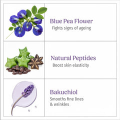 Vilvah Store Better Aging Serum for Face with Bakuchiol & Blue Pea Flower
