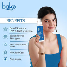 Niacinamide sunscreen SPF 70 PA+++ bottle held with BAKE Morning Cuddles label