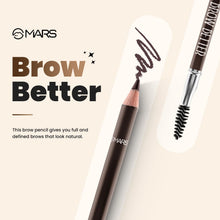 Eyebrow pencil with spoolie brush tip and tapered pencil end