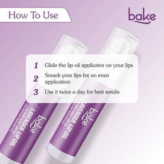 BAKE 2% Kojic Acid Lavender Lip Balm Oil with SPF 50 PA++++ & Alpha Arbutin, 15g