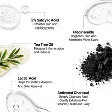 Anti-acne soap ingredient highlights: 2% salicylic acid, niacinamide, tea tree oil