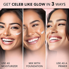 FACES CANADA Strobe Cream – Gold | 3-in-1 Primer + Highlighter + Moisturizer | Shea Butter & Hyaluronic Acid | Intense Hydration | Radiant Dewy Glow | Illuminating Makeup Base | 30ml