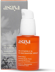 Asaya 10% Vitamin C Face Serum | 5% Niacinamide & Hyaluronic Acid | Brightening & Glowing Skin | Dark Spot & Uneven Tone Care | Skin Barrier Support | Non-Sticky & Gentle Formula